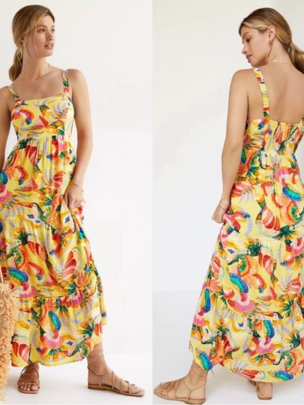 Farm Rio for Anthropologie Tropical Maxi Dress